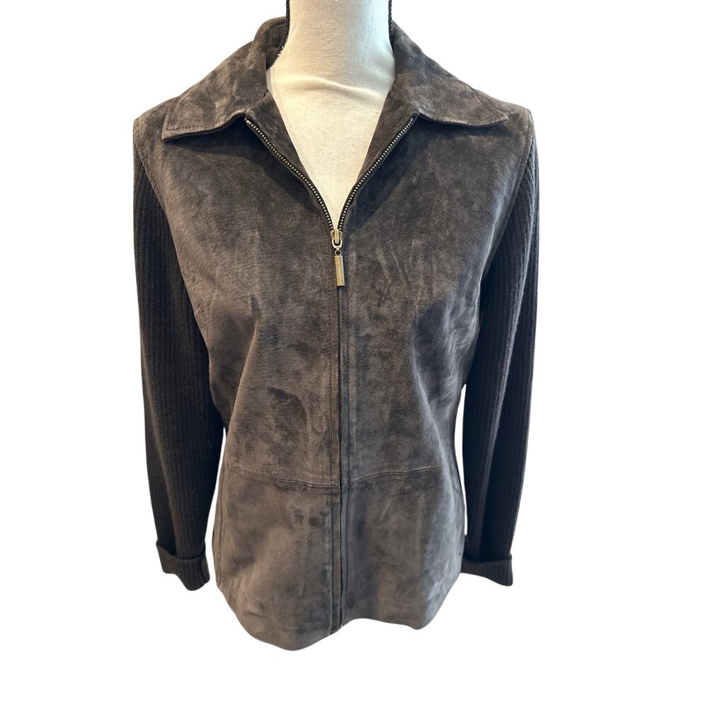 Women’s Fabio Genuine Suede Brown Jacket. Size Medium